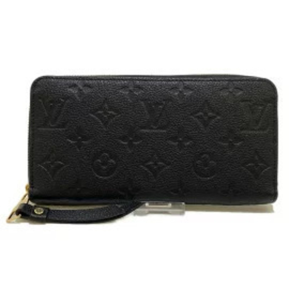 LOUIS VUITTON Zippy Wallet Long Noir Black Leather